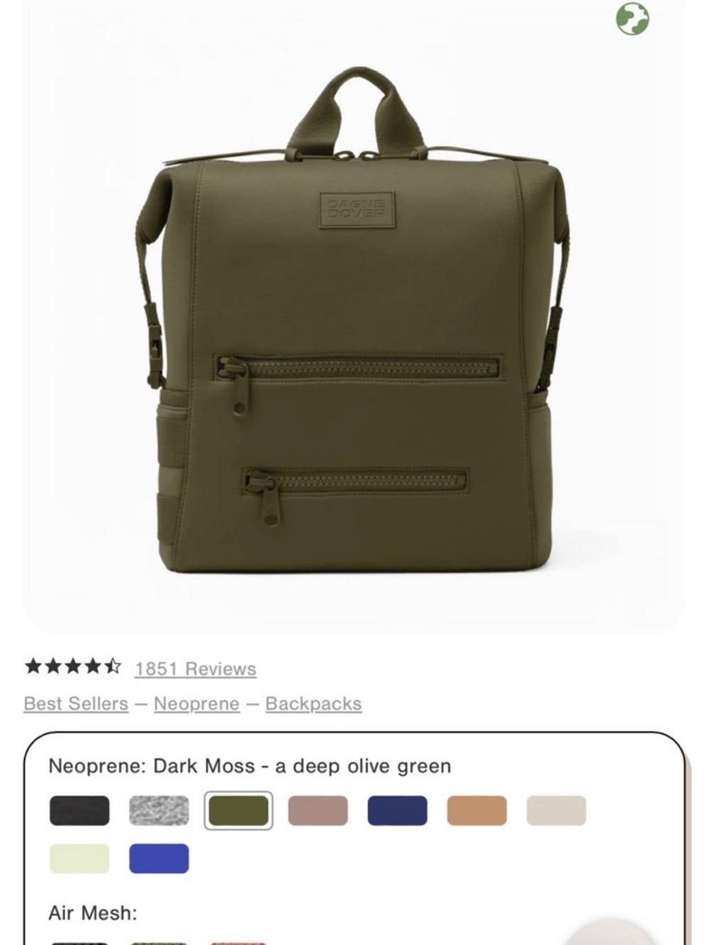 Dagne Dover Diaper Bag Backpack